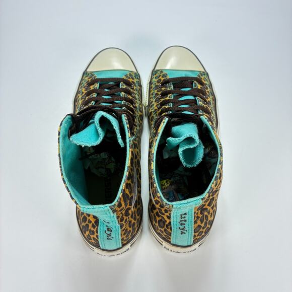 Converse Chuck 70 Hi Varsity Remix Brown Cheetah High Top Sneakers Womens Sz 9.5 - Picture 6 of 10